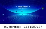 extended lines with stars ... | Shutterstock .eps vector #1861657177