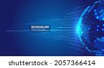high speed forward movement of... | Shutterstock .eps vector #2057366414