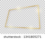 gold shiny rectangular frame... | Shutterstock .eps vector #1341805271