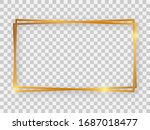 double gold shiny 16x9... | Shutterstock .eps vector #1687018477