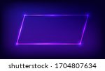 neon rectangular frame with... | Shutterstock .eps vector #1704807634