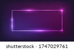 neon rectangular frame with... | Shutterstock .eps vector #1747029761