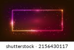 neon double rectangular frame... | Shutterstock .eps vector #2156430117