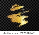 gold glitter brush stroke. hand ... | Shutterstock .eps vector #2175307631