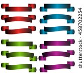 set of colorful empty ribbons... | Shutterstock .eps vector #458702254
