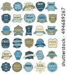 set of thirty vector badges... | Shutterstock .eps vector #494689267