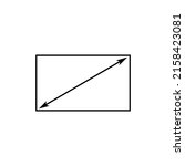 rectangle with double arrow... | Shutterstock .eps vector #2158423081