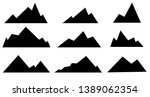 mountain vector art for logos.... | Shutterstock .eps vector #1389062354