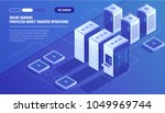 big modern data center  server... | Shutterstock .eps vector #1049969744