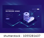big data flow processing... | Shutterstock .eps vector #1055281637