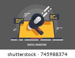 digital advertising  email... | Shutterstock .eps vector #745988374