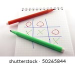 Small photo of Noughts and crosses game (tit-tat-toe)