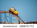 Fear and Emotions in girls and women on the roller coaster ride.