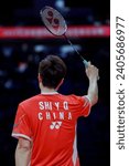 Small photo of Hangzhou.12.16.2023:Shi Yu Qi defeated Jonatan Christie in the men's singles semi-finals of the 2023 Badminton World Tour Finals to advance to the finals
