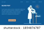 blood test web page vector... | Shutterstock .eps vector #1854876787