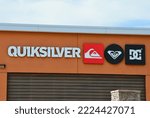 Small photo of Chandler, Arizona - November 07 2022: Phoenix Premium Outlets has 90 outlet stores offering name brand savings at designer clothing stores including Quicksilver, Columbia and others.