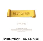 vector gold banner with text ... | Shutterstock .eps vector #1071326801