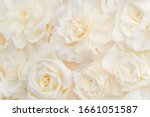 Artificial white rose buds for...