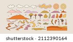 abstract groovy and hippie... | Shutterstock .eps vector #2112390164