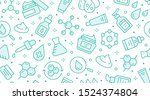 skin care seamless pattern with ... | Shutterstock .eps vector #1524374804