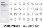 weather line icons set. sun ... | Shutterstock .eps vector #1633894534