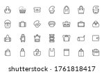 bags line icon set. purse types ... | Shutterstock .eps vector #1761818417