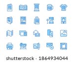 photo printing line icon set.... | Shutterstock .eps vector #1864934044