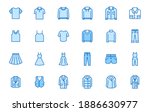 clothing line icon set. dress ... | Shutterstock .eps vector #1886630977