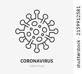 coronavirus doodle line icon.... | Shutterstock .eps vector #2159912581
