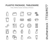 plastic packaging  disposable... | Shutterstock .eps vector #773369077