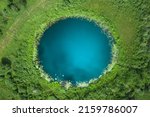 Aerial Top Down Amazing Lake Of ...