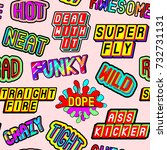 seamless pattern with slang... | Shutterstock .eps vector #732731131