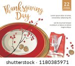 thanksgiving poster template... | Shutterstock .eps vector #1180385971
