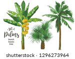 a set of vector tropical... | Shutterstock .eps vector #1296273964