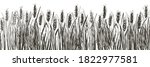 vector field of wheat. ears of... | Shutterstock .eps vector #1822977581