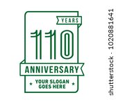 110th anniversary logo. vector... | Shutterstock .eps vector #1020881641