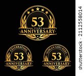53 years anniversary set. 53rd... | Shutterstock .eps vector #2112558014