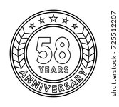 58 years anniversary logo... | Shutterstock .eps vector #725512207