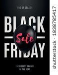black friday sale poster with... | Shutterstock .eps vector #1838785417