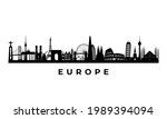 vector europe skyline. travel... | Shutterstock .eps vector #1989394094