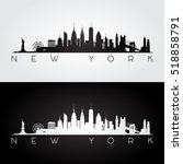 New York Usa Skyline And...