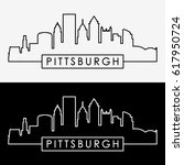 Pittsburgh Skyline. Linear...