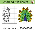 complete the picture of a funny ... | Shutterstock .eps vector #1736042567