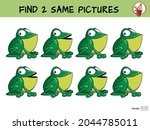 funny green frogs. find two... | Shutterstock .eps vector #2044785011