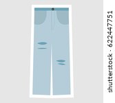 fashion light blue jeans icon... | Shutterstock . vector #622447751