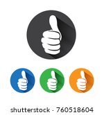thumb up vector icon. style is...