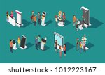 people standing at expo... | Shutterstock .eps vector #1012223167