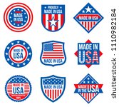 made in the usa labels.... | Shutterstock . vector #1110982184