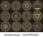 golden mystery  witchcraft ... | Shutterstock . vector #1169496361