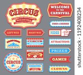 vintage circus labels and... | Shutterstock .eps vector #1192408234